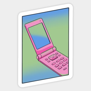 Vintage Flip Phone Sticker